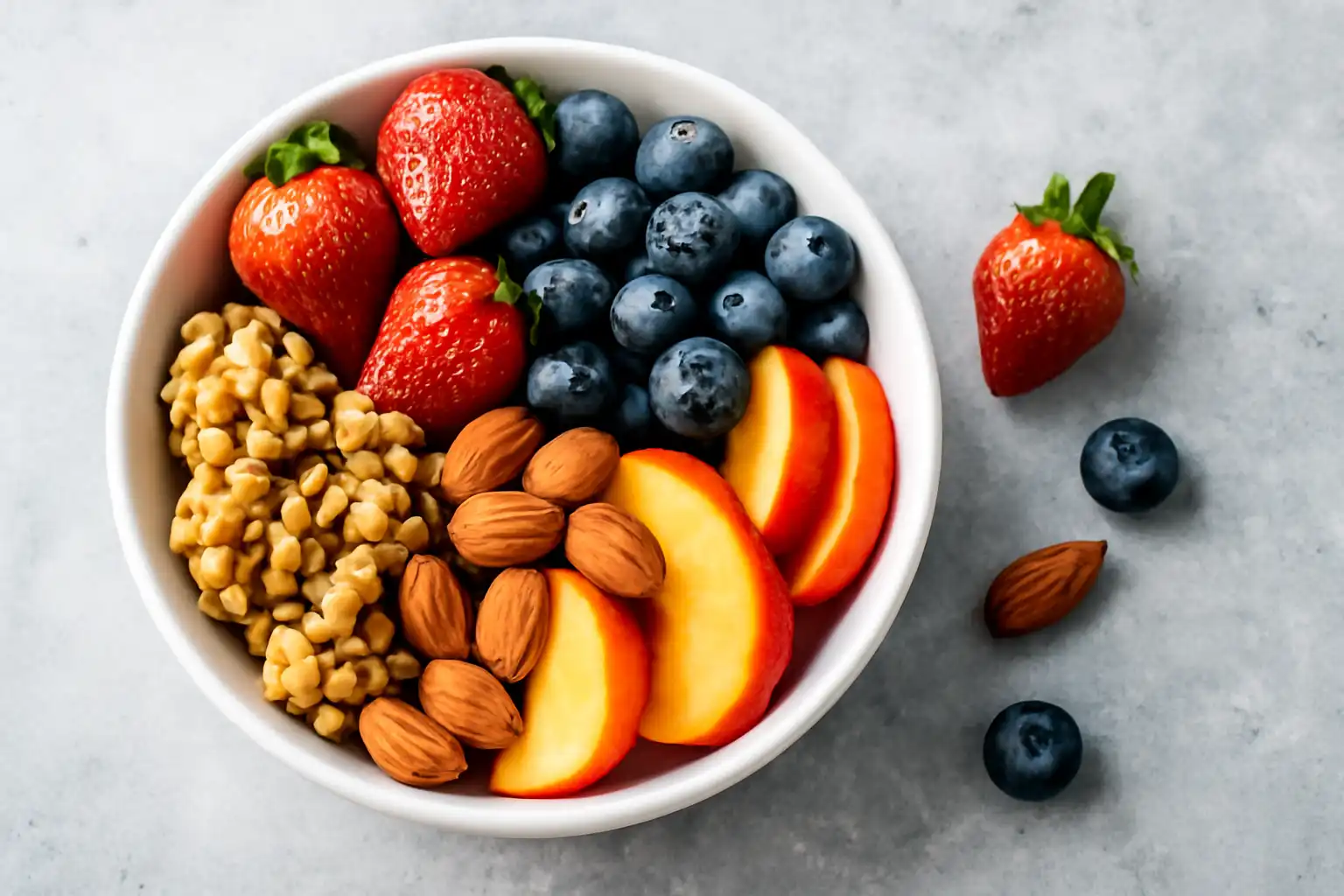 collation fruits noix saine