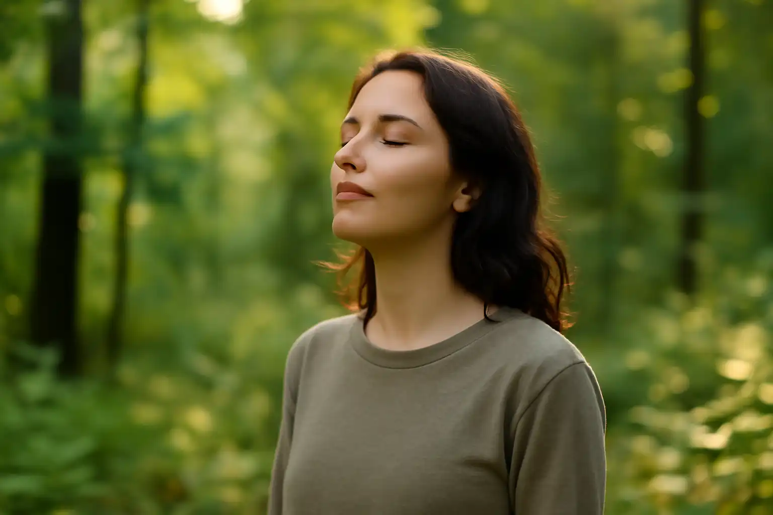 personne nature respiration