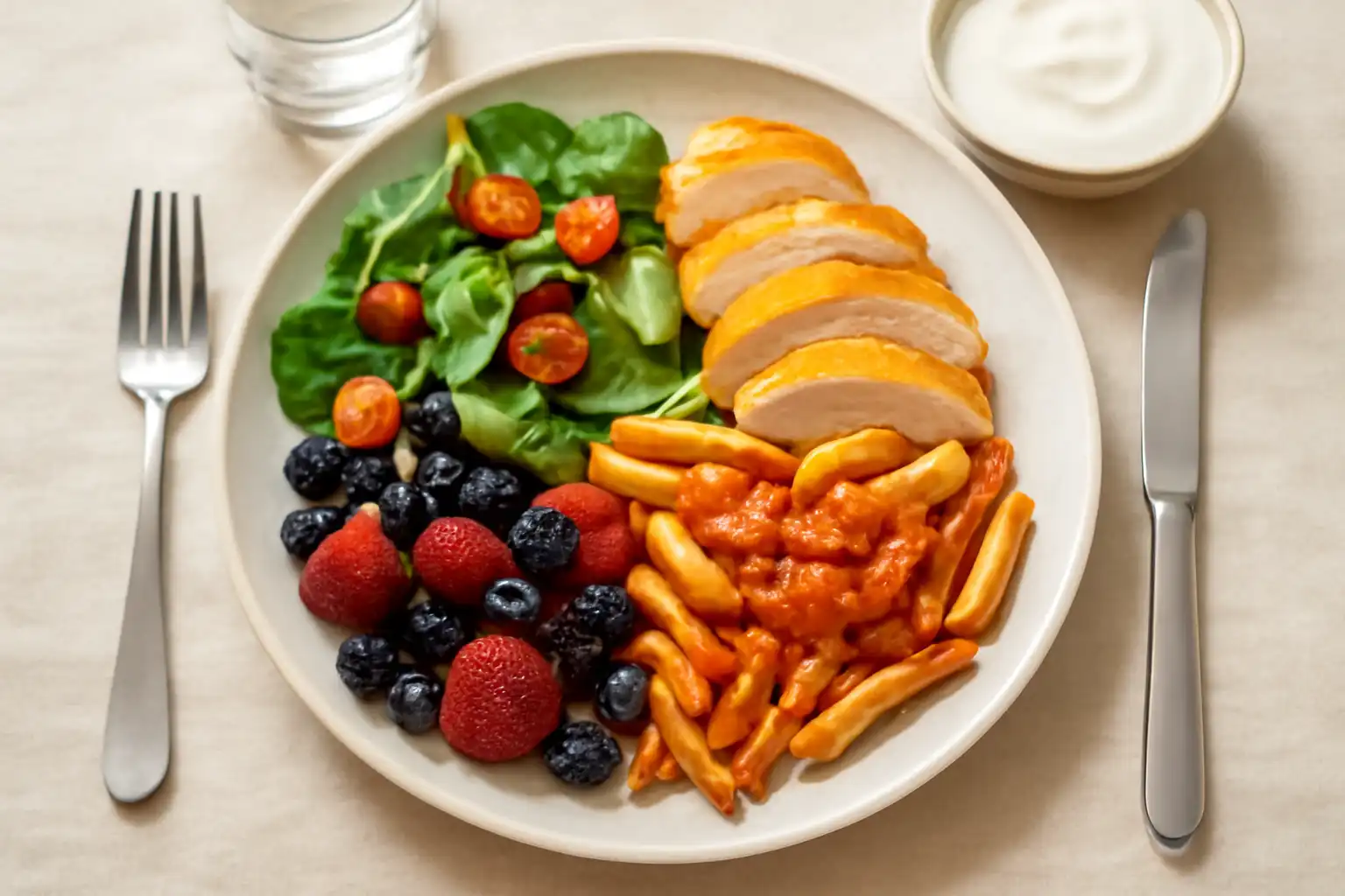 repas équilibré plaisir