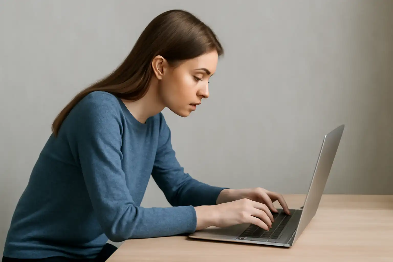 personne posture ordinateur