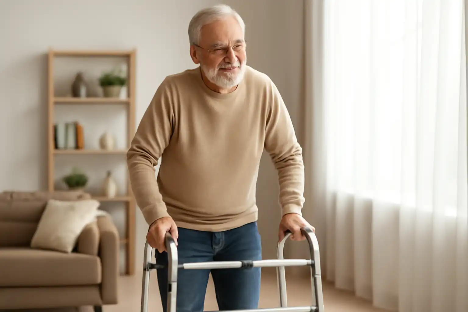 senior marche sécurisée maison