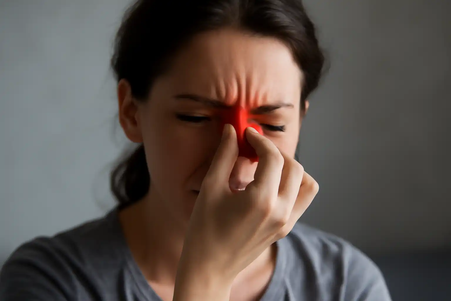 personne douleur visage nez