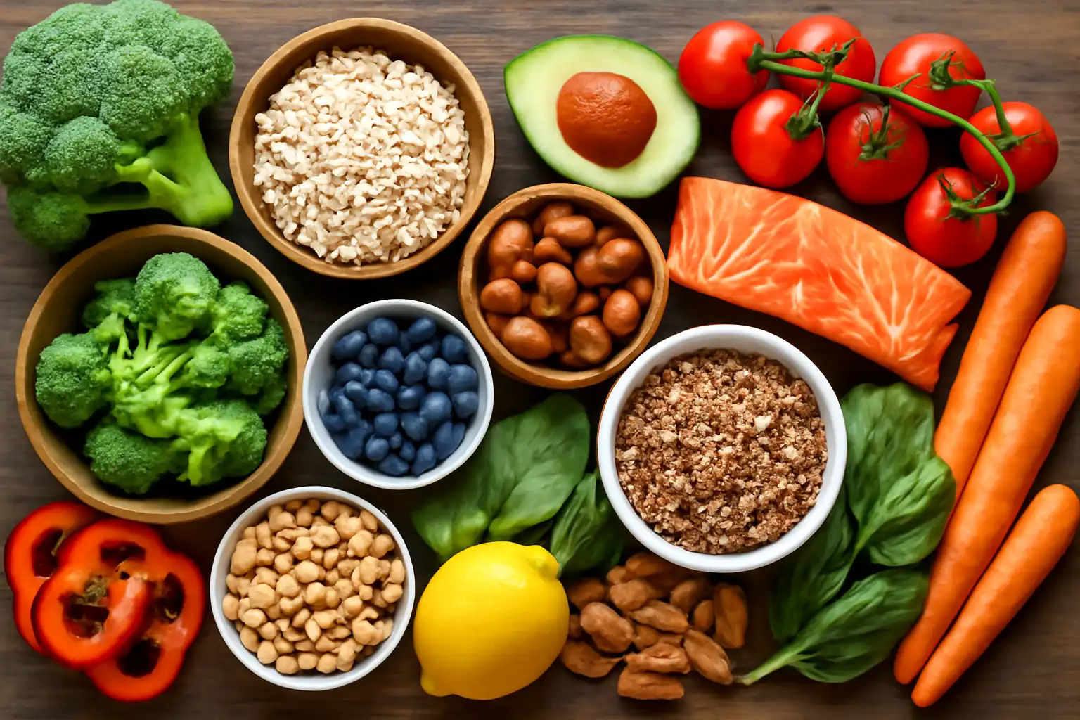 aliments sains variés