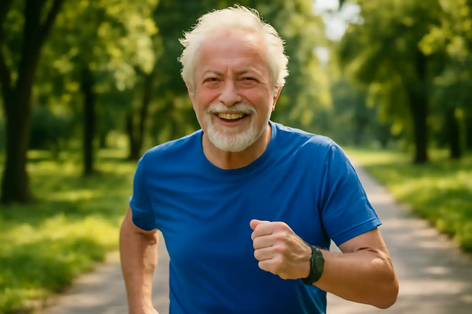 senior heureux actif