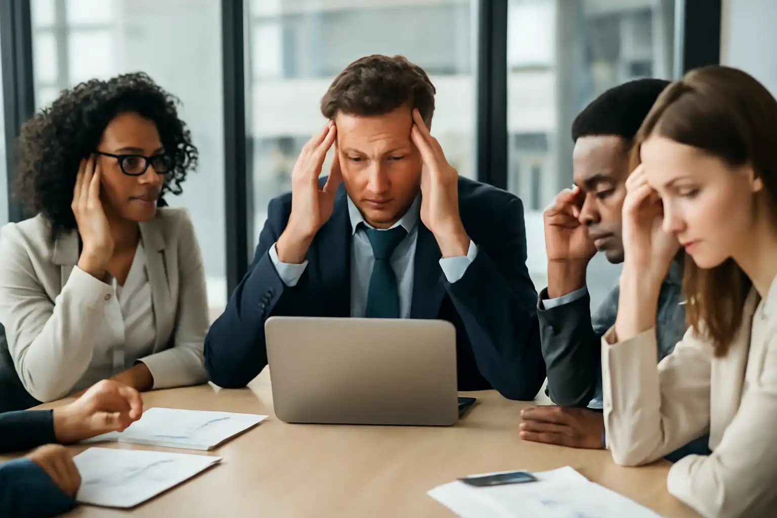 personne réunion stress