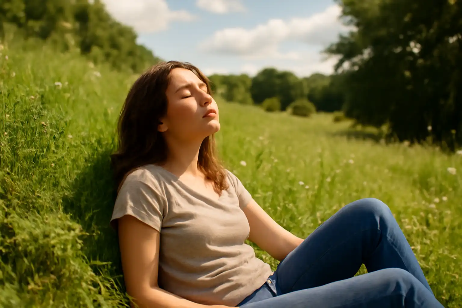 personne détente nature