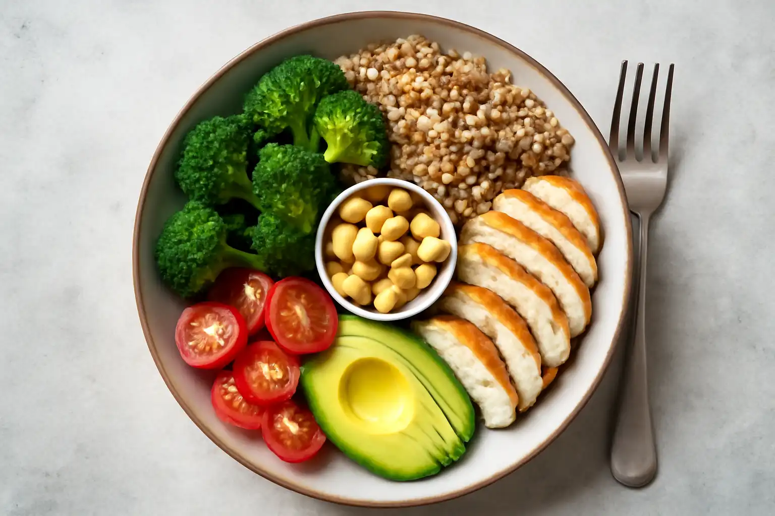 assiette aliments sains