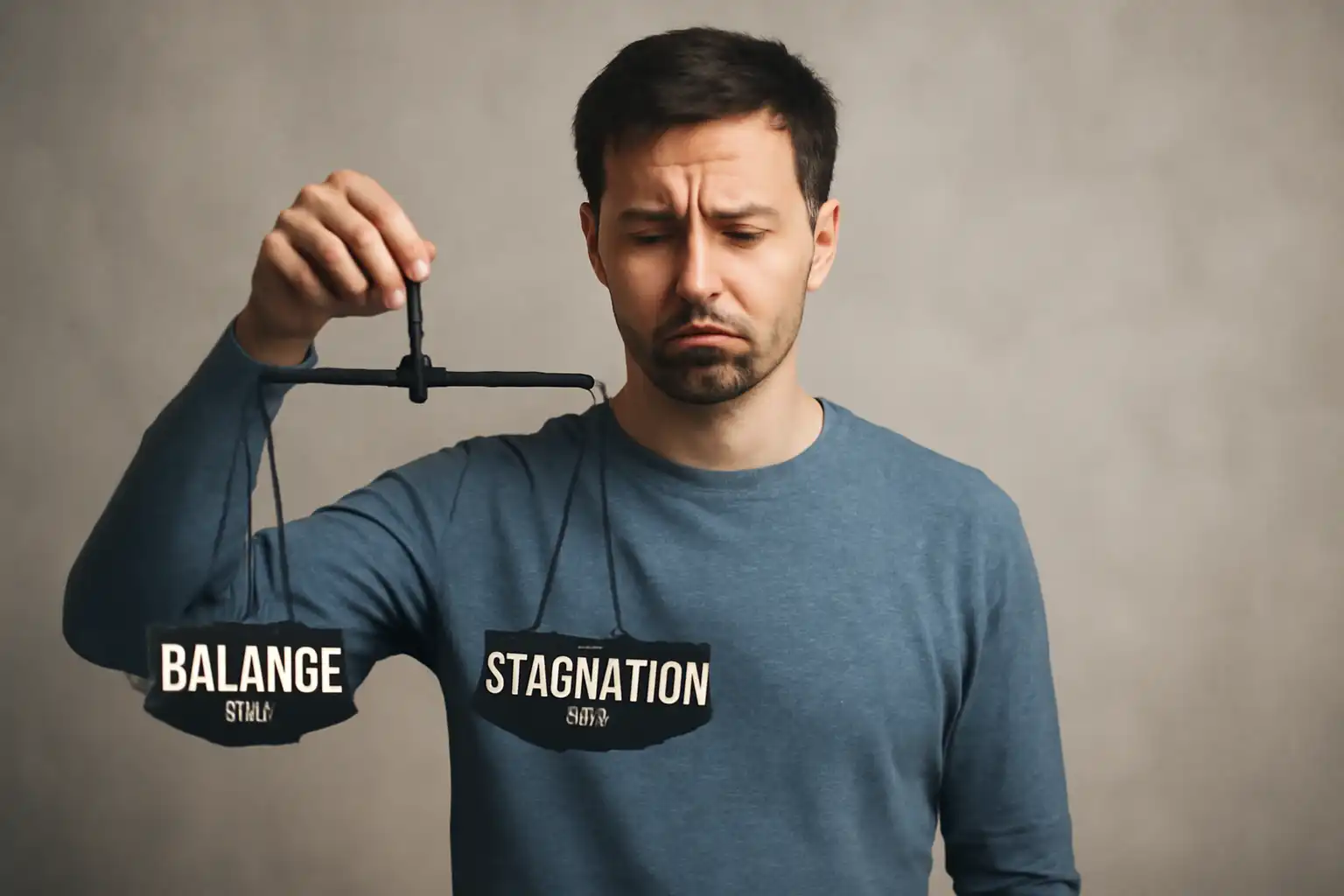 personne balance stagnation